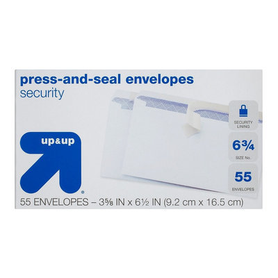 up & up Security Peel Envelope 55ct White