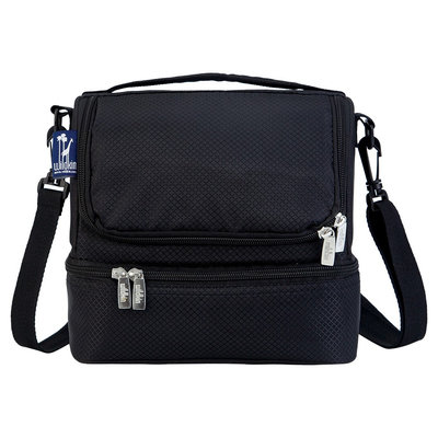 Wildkin Rip-Stop Black Double Decker Lunch Bag
