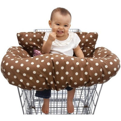 NoJo Emily Reversible Shopping Cart Cover, Pink/Brown