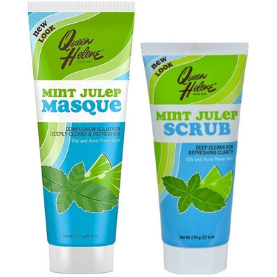 Queen Helene Mint Julep Masque (8 oz) and Facial Scrub (6 oz) Bundle
