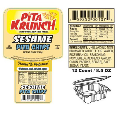 Pita Krunch Inc Pita Krunch /Pita Chips - Sesame