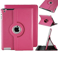 Clever 360 Angle view iPad mini 3 Ipad Mini 2 Ipad Mini 360 Rotating Magnetic PU Leather Case (Rose Pink) Smart Cover Stand for iPad mini 3 Ipad Mini 2 Ipad Mini