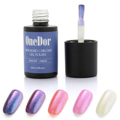 OneDor Mermaid Chrome Gel Polish - UV Led Cured Required Soak Off Nail Polish ( 01 - Galaxy)