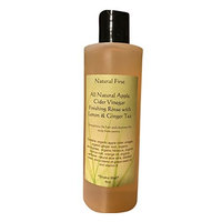 Natural First Organic Apple Cider Vinegar Finishing Rinse w/ Lemon and Ginger to Strengthen Damaged Hair, Cleans the Scalp, and Prevent Split Ends