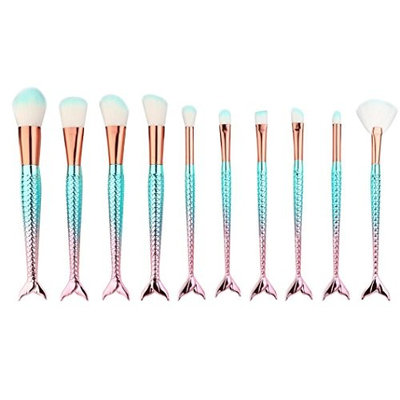 Makeup Brush, Lookatool 10PCS Make Up Foundation Eyebrow Eyeliner Blush Cosmetic Concealer Brushes (Multicolor)