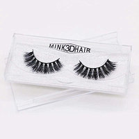 Abelyn Reusable Fake Eyelashes Thick Natural Look Curly Mink Lashes Real Soft Mink Fur Black Color Pure Handmade False Lashes
