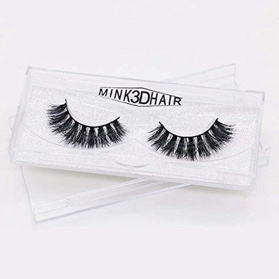 Abelyn Reusable Fake Eyelashes Thick Natural Look Curly Mink Lashes Real Soft Mink Fur Black Color Pure Handmade False Lashes