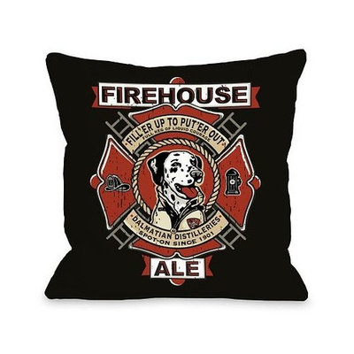 One Bella Casa Firehouse Ale Pillow, 16 by 16-Inch