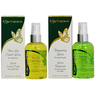 Kismera Hair Loss Lotion & Regenerating Hair Growth Lotion 4oz Set