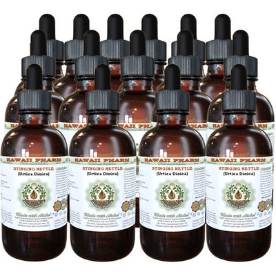 Stinging Nettle (Urtica Dioica) Glycerite, Organic Dried Leaf Alcohol-Free Liquid Extract, Xun Ma, Glycerite Herbal Supplement 15x4 oz