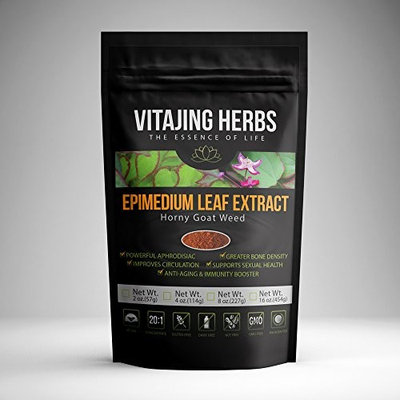 Epimedium Leaf Extract Powder (HORNY GOAT WEED) ORGANIC 20:1 CONCENTRATION - (4oz - 114gm)