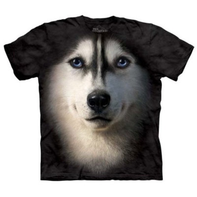 Siberian Husky Face Adult T-Shirt by The Mountain - 10-3337