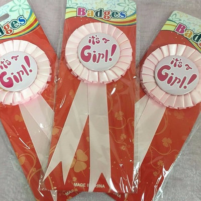 6 PIECES OF BABY SHOWER CORSAGE IT'S A GIRL
