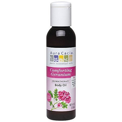 Aura Cacia, Aromatherapy Body Oil, Comforting Geranium, 4 fl oz (118 ml) by Aura Cacia