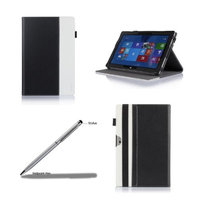 ProCase Premium Folio Case with Stand for Microsoft Surface 2 / Surface RT Tablet, Compatible with Microsoft Keyboard, Built-in Stand with Multiple viewing Angles, bonus Stylus Pen included (Brown/Black)
