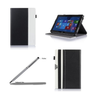 ProCase Premium Folio Case with Stand for Microsoft Surface 2 / Surface RT Tablet, Compatible with Microsoft Keyboard, Built-in Stand with Multiple viewing Angles, bonus Stylus Pen included (Brown/Black)