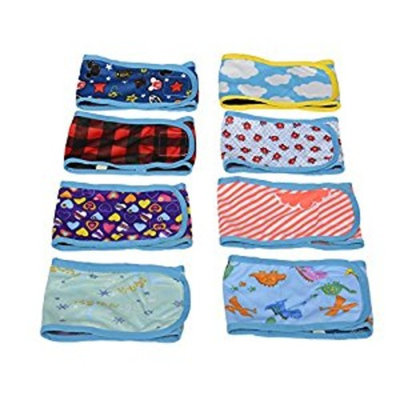HTKJ Washable Male Dog Belly Band (Pack of 4) with Velcro Reusable Durable Dog Diapers Wrap for Small Medium Pet Dog