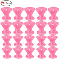 20 PCS Magic Silicone Hair Curlers Rollers No Clip Hair Style Rollers Soft Magic DIY Curling Hairstyle Tools Hair Accessories