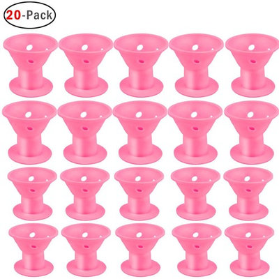20 PCS Magic Silicone Hair Curlers Rollers No Clip Hair Style Rollers Soft Magic DIY Curling Hairstyle Tools Hair Accessories