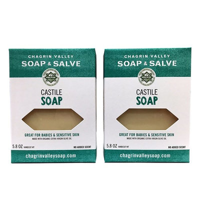 Chagrin Valley Soap & Salve - Organic Natural Soap Bar - Castile 2X Pack