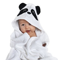 Bambooku Baby Hooded Towel | Temperature Regulating | Hypoallergenic | Extreme Softness | For Infants and Toddlers, for Boys and Girls | Made from 100% Organic Bamboo fiber with animal ears | White