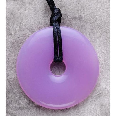 Teething Bling Amethyst Donut Pendant Teether Necklace