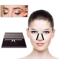 Vjoy Tattoo Eyebrow Ruler Makeup Stencil Ruler Balance Symmetrical Tool - Three-point Positioning Reusable Eye Brow Hair Measuring Measurement Grooming Tool