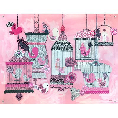 Oopsy Daisy French Birdies by Winborg Sisters Canvas Wall Mural