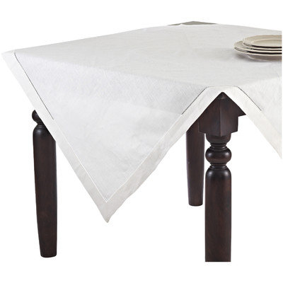 Saro Hemstitched Linen Blend Tablecloth