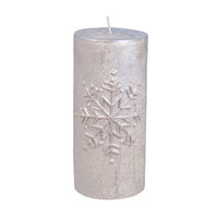The Holiday Aisle Snowflake Pillar Candle Size: 6