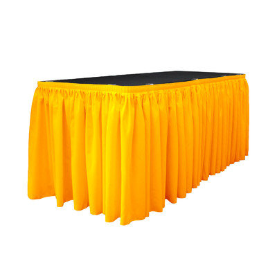 La Linen Table Skirt Color: Dark Yellow