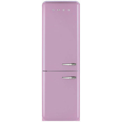 Smeg Pink 11.7 Cu. Ft. Retro Refrigerator with Bottom Freezer - Left Hinge