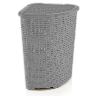 Superior Performance Brand Rattan 1.47 Bushel Corner Laundry Hamper