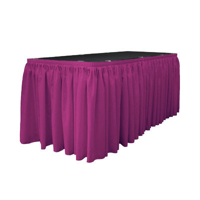La Linen Table Skirt Color: Magenta