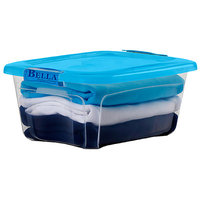 Bella Storage Solution Locking Lid Storage Box (Set of 6) Size: 12 Quart