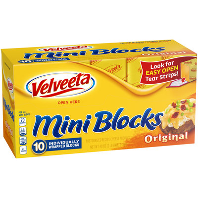 Velveeta Mini Blocks Original Cheese 10 ct Box