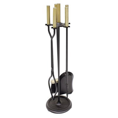 Minuteman Neoclassic 5 Piece Iron Fireplace Tool Set