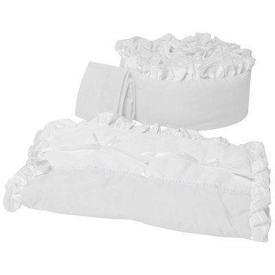 Babydoll Beddin Baby Doll Bedding Regal Port-a-Crib Bedding Set, White