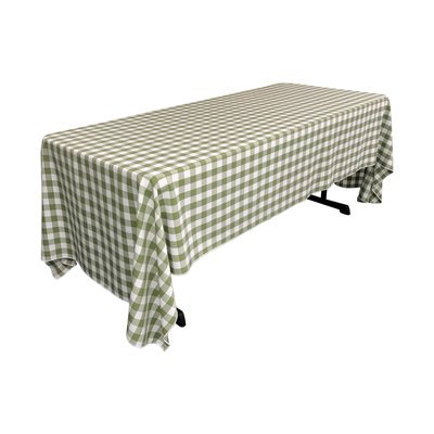 La Linen Polyester Gingham Checkered Rectangular Tablecloth
