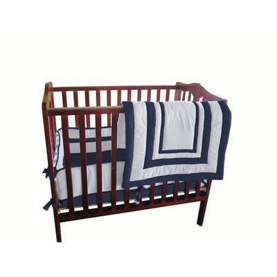 Harriet Bee Bertie Hotel Style Portable Crib Bedding Set Color: Navy