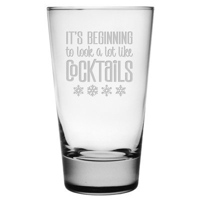 The Holiday Aisle Look A Lot Like Cocktails Heavy Base Hiball 15.5 oz. Glass Every Day Glass