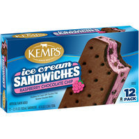 Kemps® Raspberry Chocolate Chip Ice Cream Sandwiches 12-3.5 fl. oz. Packs