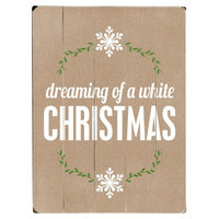 Artehouse, Llc 'Dreaming of a White Christmas' Textual Art on Wood Size: 16