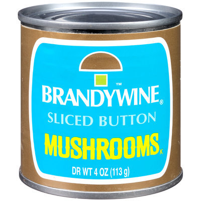 Brandywine® Sliced Button Mushrooms 4 oz. Can