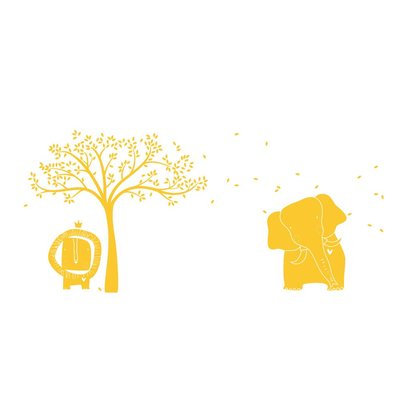 Littlelion Studio Baby Zoo Mural Monochromatic Wall Decal Color: Yellow