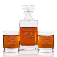 East Urban Home Too Much Of Anything Is Bad But Too Much Good Whiskey Is Barely Enough Classic Square 3 Piece Beverage Serving Set