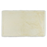 Design Imports White Faux Fur Pet Cage Liner Size: 42
