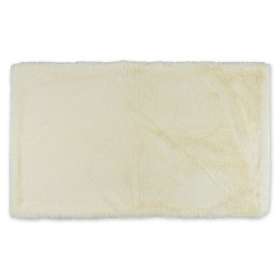 Design Imports White Faux Fur Pet Cage Liner Size: 42