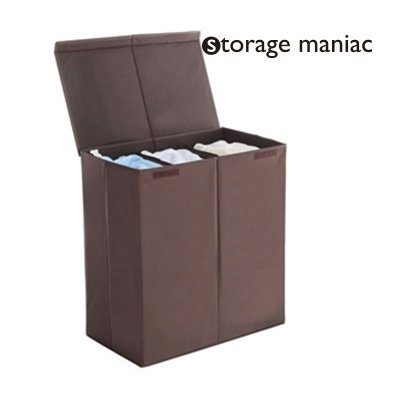 Rebrilliant Heavy Duty Folding 3 Compartment Clothes Laundry Hamper