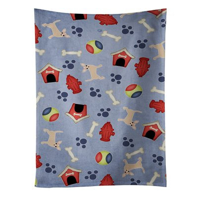 East Urban Home Dog House Chihuahua And Footprint Dishcloth